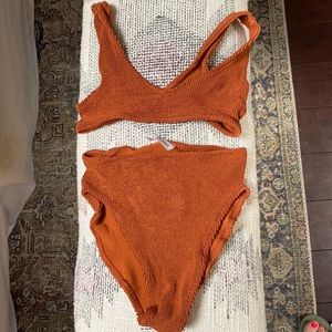 You Swim Eva high waist two piece in umber